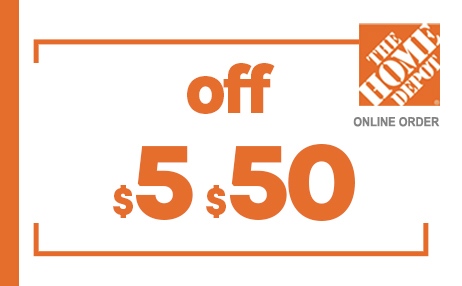 $5 OFF $50 HOME DEPOT ONLINE COUPONS